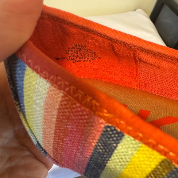 AK Anne Klein Sport Striped Ballet Flats‎ 9.5 Red Bow Accent Cute Shoes - Picture 8 of 8